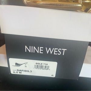 Nine West gold shoes
